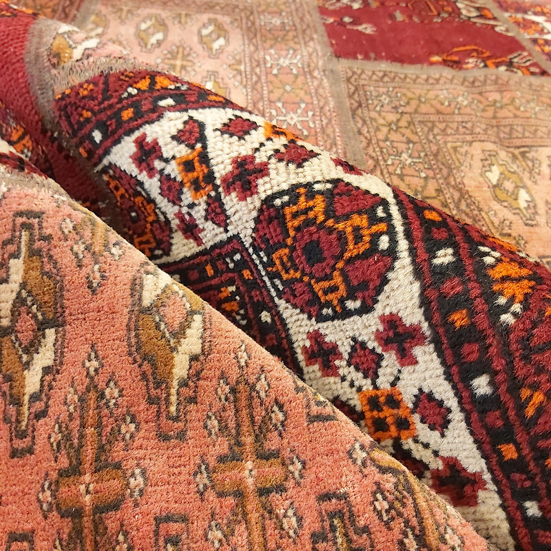 کلاژ فرش دستبافت سه متری مدل چهل تکه کد N.K.P.CO.C4