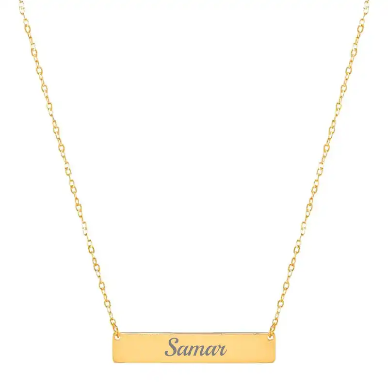 گردنبند طلا 18 عیار زنانه لیردا مدل اسم ثمر