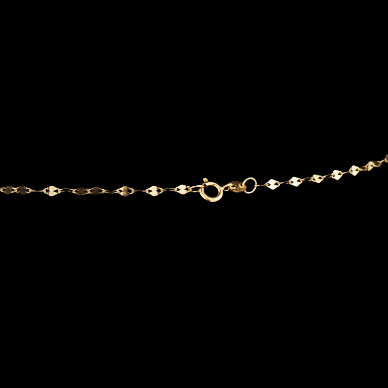 زنجیر طلا 18 عیار زنانه گلدم طرح پولکی مدل PE-3070024