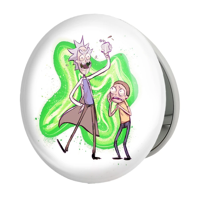 آینه جیبی خندالو طرح انیمیشن ریک و مورتی Rick and Mort مدل تاشو کد 26384 