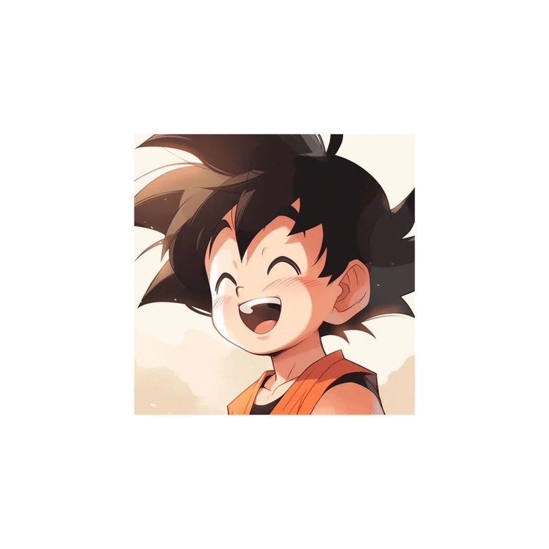 استیکر لپ تاپ و موبایل مدل انیمه طرح دراگون بال سان گوکو Dragon ball Son Goku کد 3692