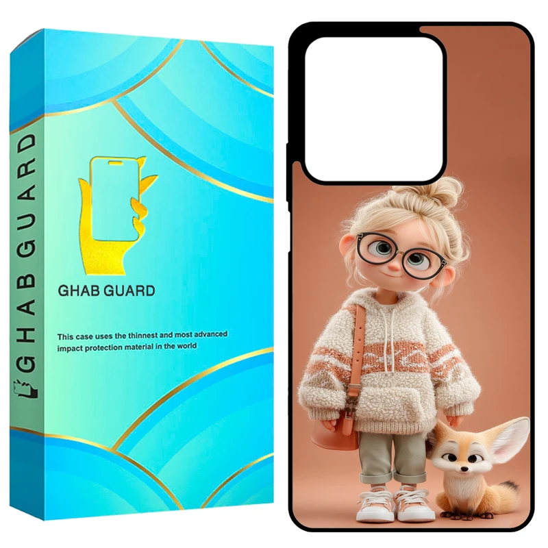 کاور قاب گارد طرح دختر و روباه مدل GCHPN134 مناسب برای گوشی موبایل شیائومی Redmi Note 13 4G