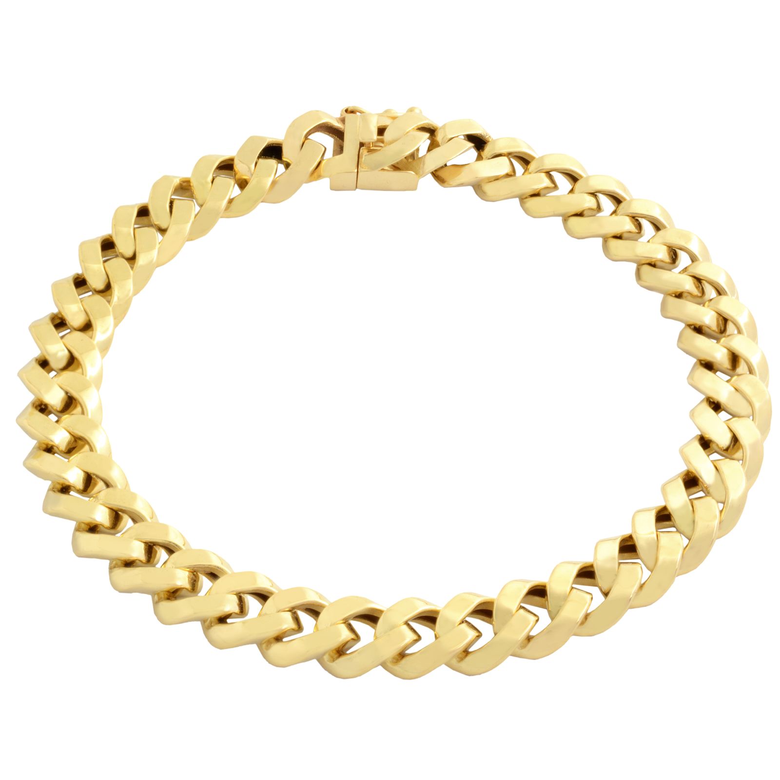 دستبند طلا 18 عیار مردانه طلای مستجابی مدل گلستانه کد 20 -  - 1