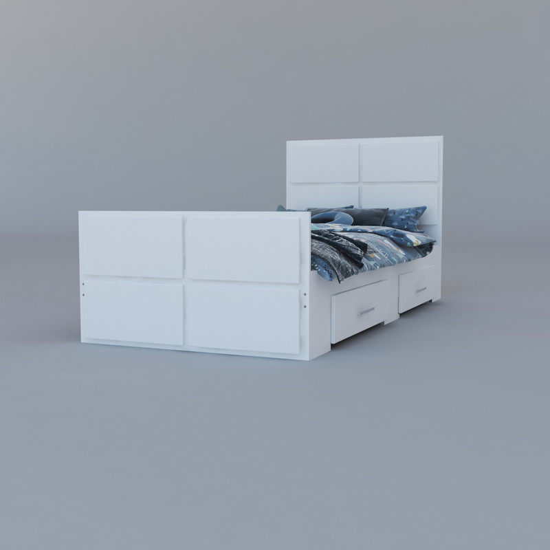 تخت خواب یکنفره اعیان مدل FH336 سایز 90x200 سانتی متر