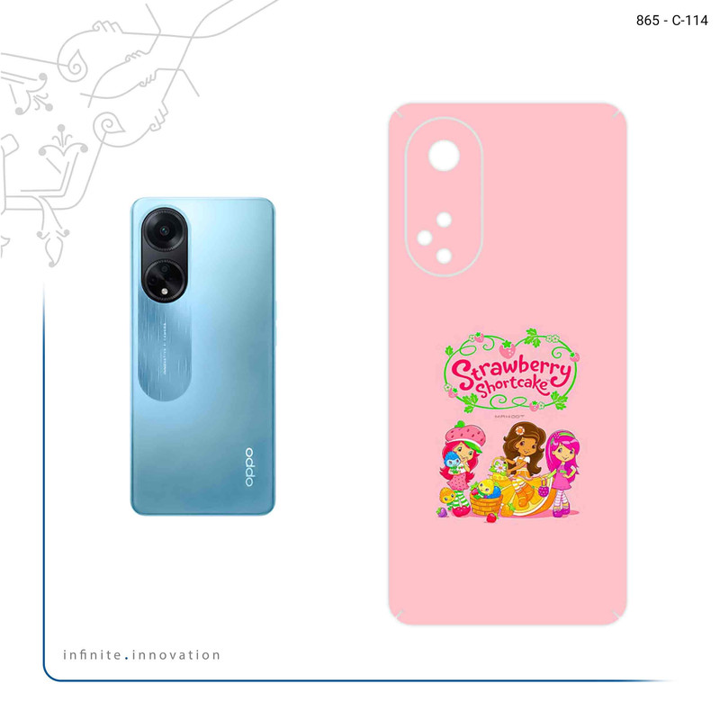 برچسب پوششی ماهوت مدل Strawberry Shortcake مناسب برای گوشی موبایل اپو A98