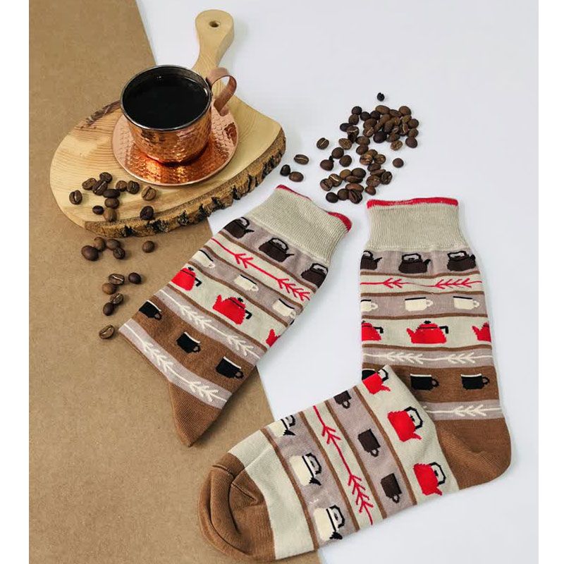 جوراب زنانه ال سون مدل چای و فنجان کد PH997 -  - 5