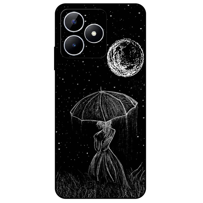 کاور مگافون طرح دختر و ماه مدل 1369 مناسب برای گوشی موبایل ریلمی Note 50