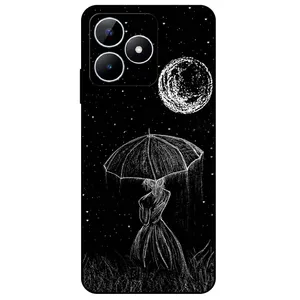 Megafone Girl and Moon 1369 Cover For Realme Note 50