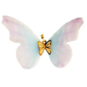 آویز گردنبند طلا 18 عیار زنانه مدل  پروانه کد 66-180