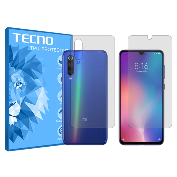 محافظ صفحه نمایش شفاف تکنو مدل HyGEL مناسب برای گوشی موبایل شیائومی Mi 9 SE به همراه محافظ پشت گوشی