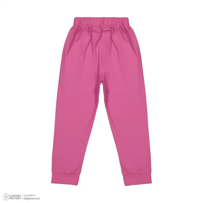 ست تی شرت و شلوار دخترانه مادر مدل لاکی رنگ صورتی