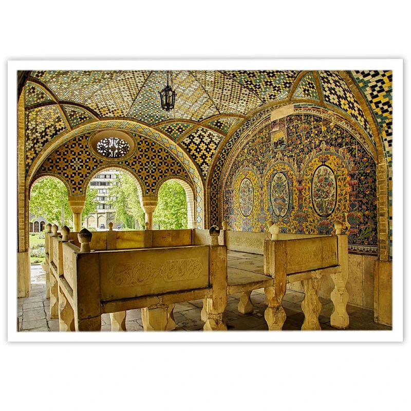 تابلو بکلیت طرح بافت تاریخی ایران کاخ گلستان مدل W-11483