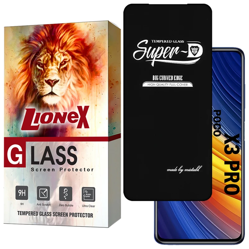 محافظ صفحه نمایش لایونکس مدل SUPERDNL مناسب برای گوشی موبایل شیائومی Poco X3 Pro
