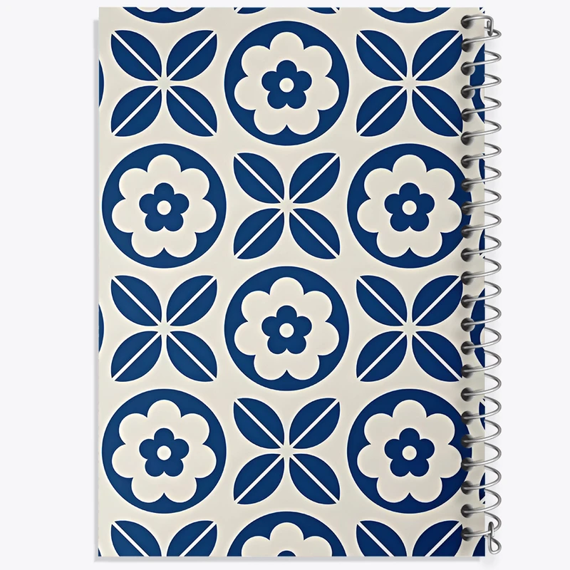 دفتر مشق 100 برگ خندالو طرح پترن گل گلی کد N4582