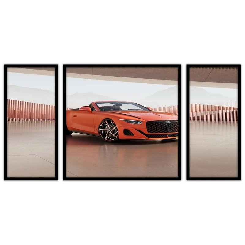 تابلو بکلیت طرح ماشین مدرن و لوکس مدل B-bu3166 مجموعه 3 عددی