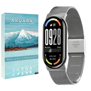 بند آکوآرا مدل Milanese SG مناسب برای مچ‌بند هوشمند شیائومی Mi Band 8/9/10