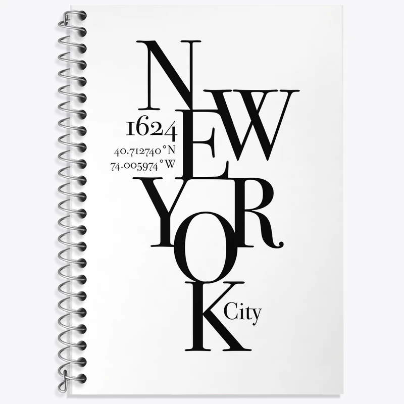 دفتر نت موسیقی 50 برگ خندالو طرح نیویورک (New York) کد F5959