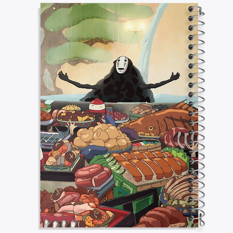 دفتر ژورنال نویسی 50 برگ خندالو مدل نقطه ای طرح انیمه شهر اشباح (Spirited Away) کد F968