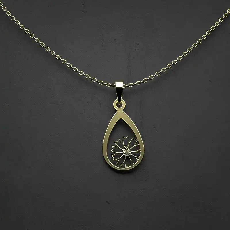 گردنبند طلا 18 عیار زنانه مدوپد مدل اشک کد CA10296