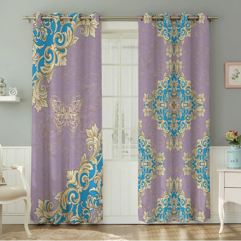 پرده نیروانا طرح سنتی  مدل هازان کد 4730 سایز 140×280 سانتی متر