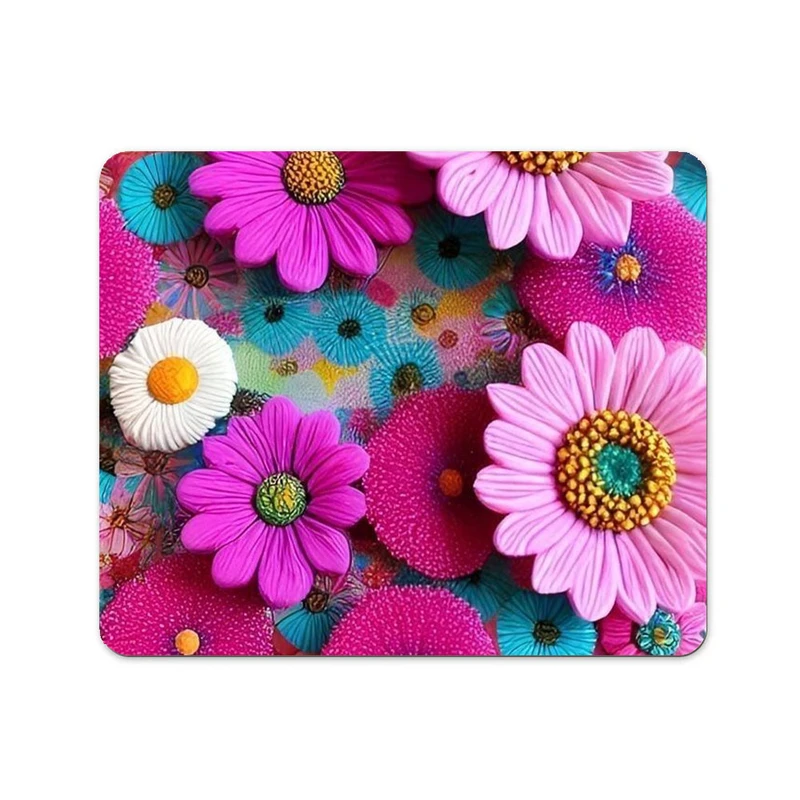 ماوس پد پاد آفرین طرح گل دخترانه کد 178 سایز 19*24 سانتی متر