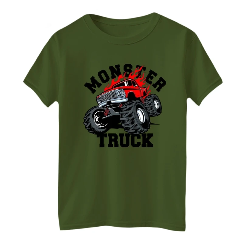 تی‌شرت لانگ آستین کوتاه بچگانه مدل ماشین آفرود