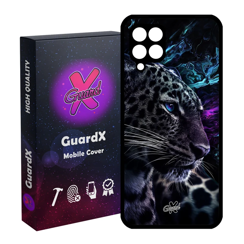 کاور گارد ایکس طرح پلنگ مدل Glass10250 مناسب برای گوشی موبایل سامسونگ Galaxy A12