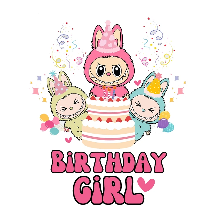 استیکر پارچه و لباس پاد آفرین مدل عروسک لبوبو کد S2105