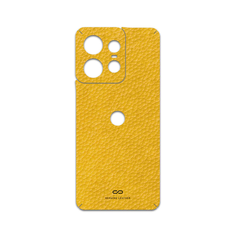 برچسب پوششی ماهوت مدل Mustard-Leather مناسب برای گوشی موبایل موتورولا Edge 50 Pro