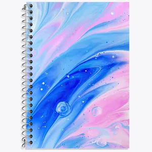 دفتر زبان 50 برگ خندالو مدل دو خط طرح بافت رنگی کد N5422