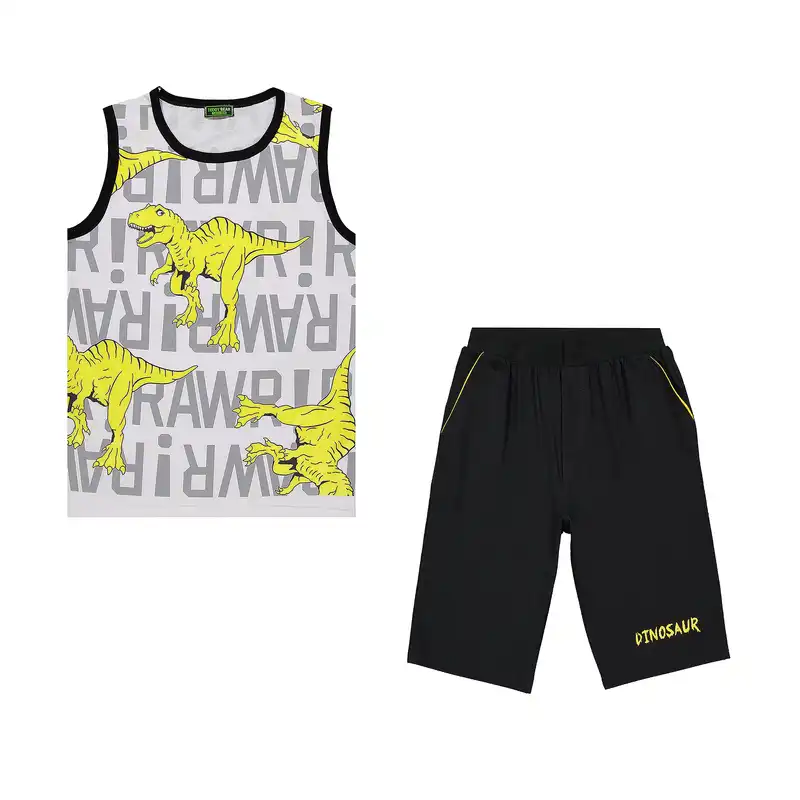 ست تاپ و شلوارک پسرانه خرس کوچولو مدل 2011292-16