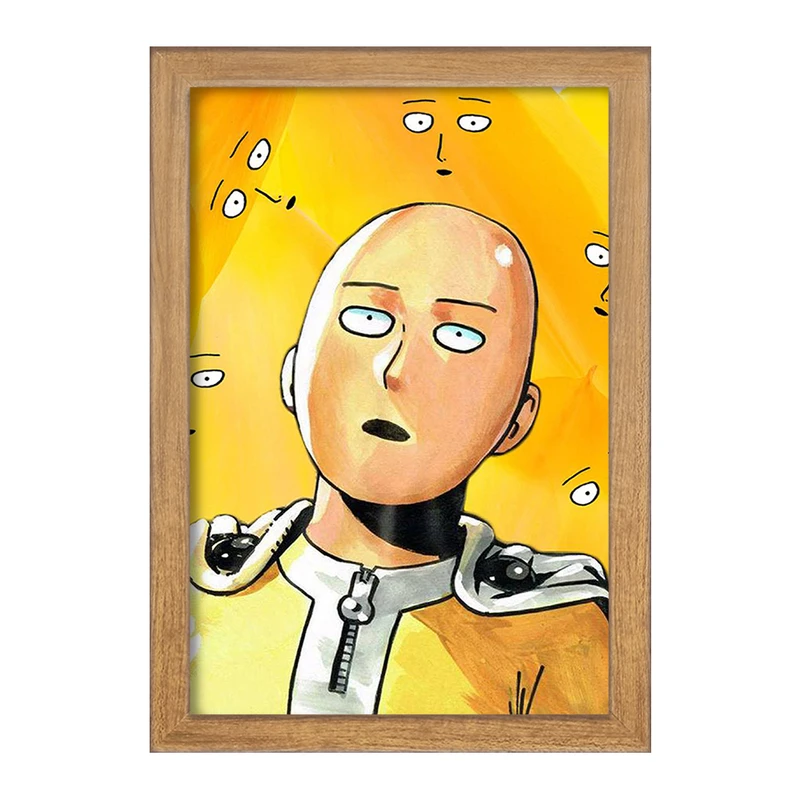 تابلو خندالو مدل سایتاما انیمه مرد تک مشتی One Punch Man  کد 11387