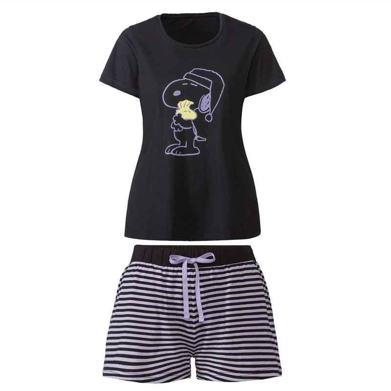 ست تی شرت آستین کوتاه و شلوارک زنانه پیناتس مدل 13614533