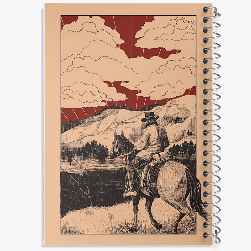 دفتر مشق 100 برگ خندالو طرح رد دد (Red Dead) کد N3453