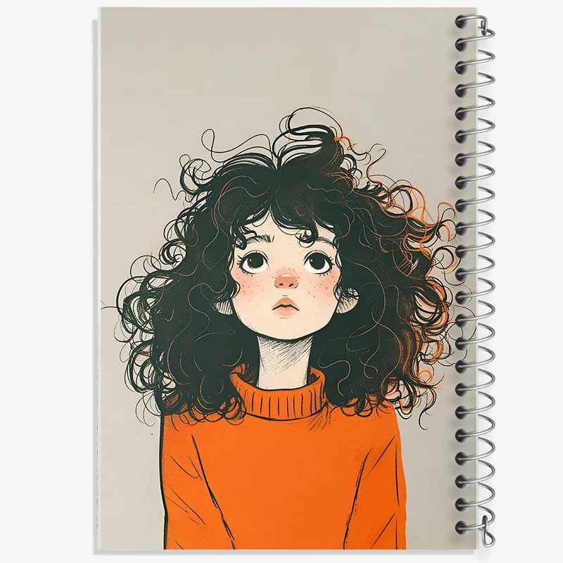 دفتر لیست خرید 50 برگ خندالو طرح دختر مو فرفری کد N3439