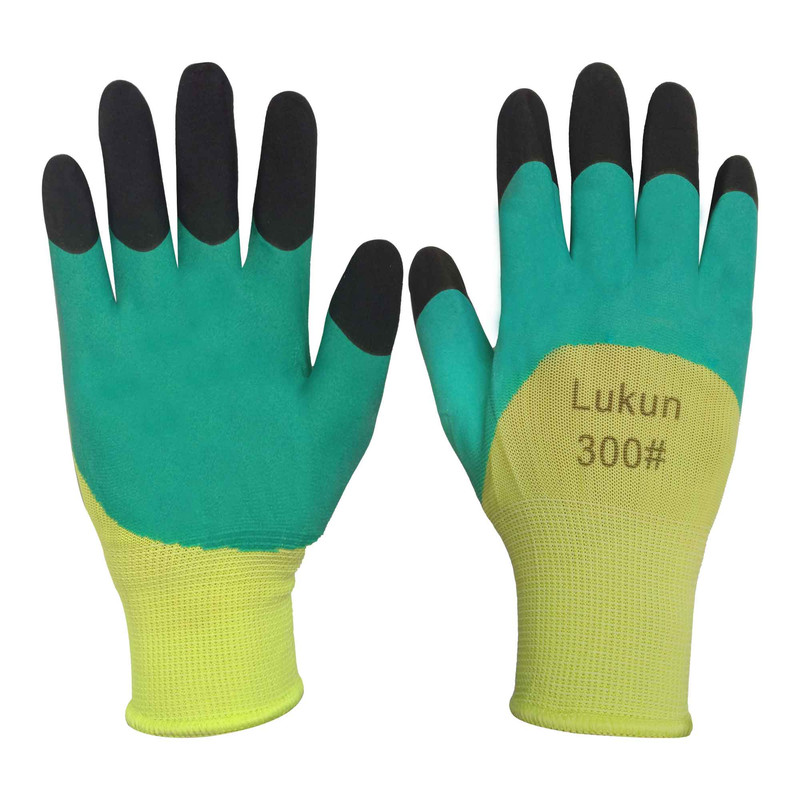 دستکش ایمنی مدل نیتریل فوم انگشت دوبل