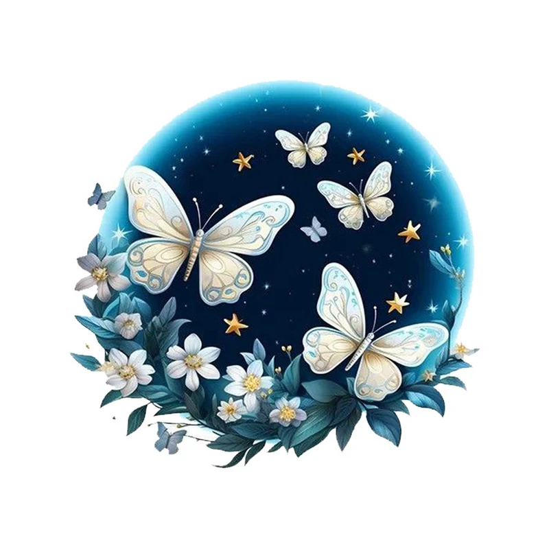 استیکر پارچه و لباس پاد آفرین مدل گل و پروانه کد 01385