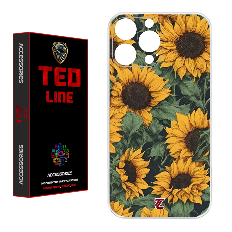کاور تدلاین طرح گل آفتاب گردان کد 1145 مناسب برای گوشی موبایل اپل Iphone 12 Pro Max
