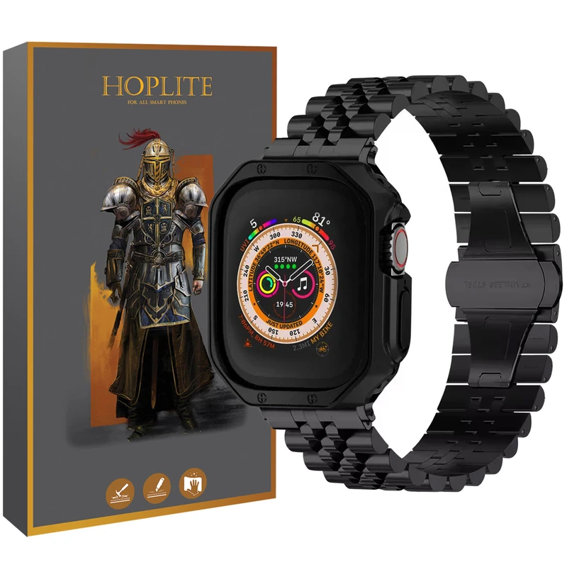 بند هاپلایت مدل 5Bead LUX HL مناسب برای ساعت هوشمند گرین لاین Ultra 49 میلیمتری به همراه کاور