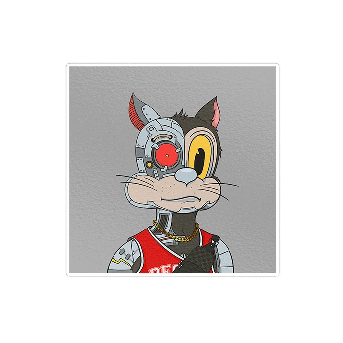 استیکر لپ تاپ ماسا دیزاین طرح CAT مدل STKJO