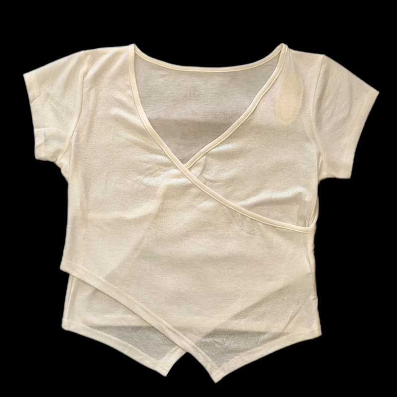 بلوز آستین کوتاه زنانه مدل مجلسی عروسکی