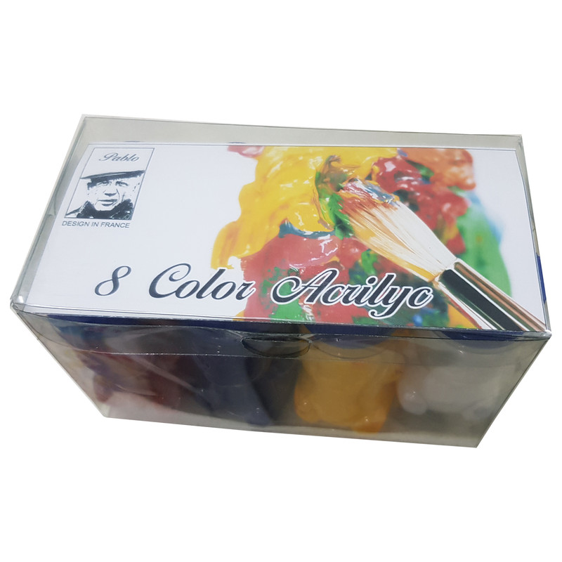 رنگ اکریلیک پابلو مدل MSCON حجم 45 میلی لیتر بسته 8 عددی