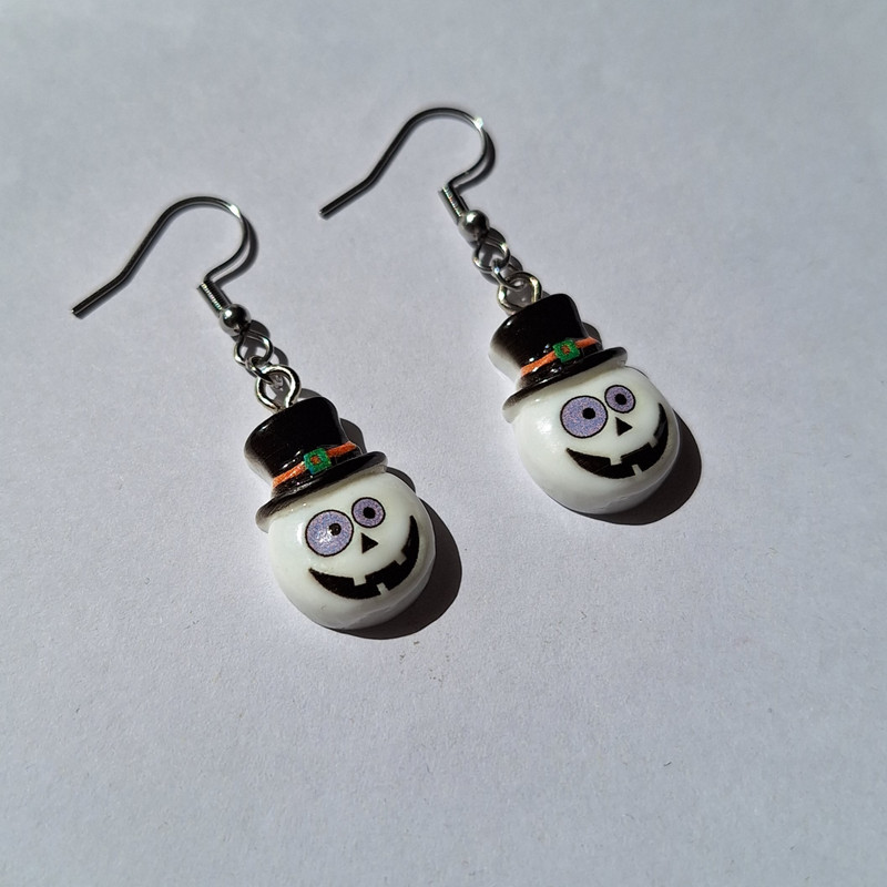 گوشواره دخترانه مدل آدم برفی هالووین