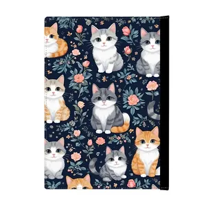 کلاسور پاد آفرین مدل گربه های کیوت و گلهای زیبا کد 32