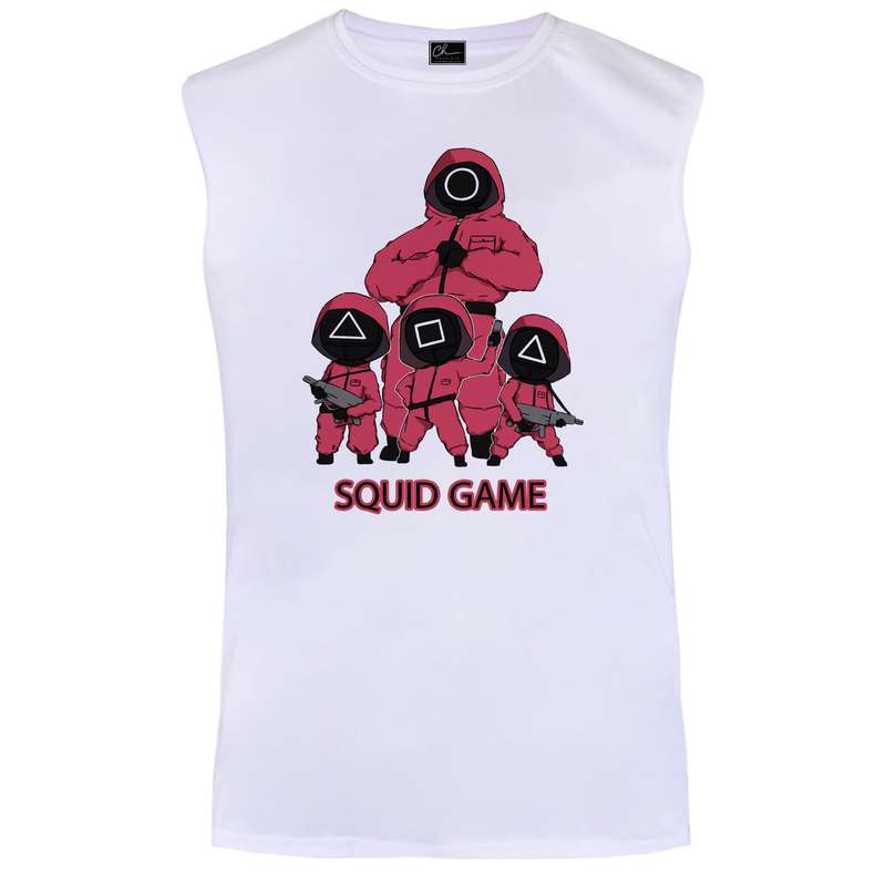 تاپ مردانه مدل SQUID GAME کد J03 رنگ سفید