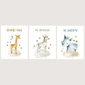 پوستر الفاپ مدل کودک طرح Animals کد 117_03 بسته 3 عددی