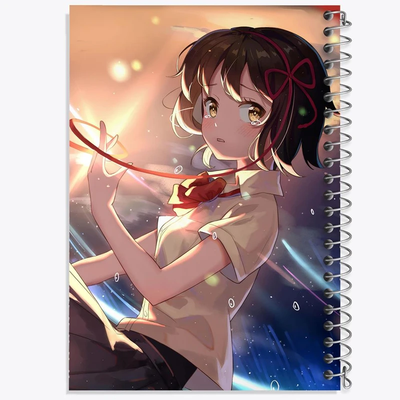 دفتر ژورنال نویسی 50 برگ خندالو مدل نقطه ای طرح میتسویا میامیزو انیمه یورنیم Your Name کد 16294