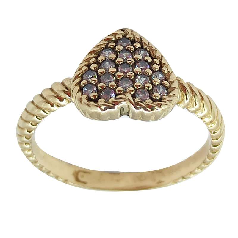 انگشتر زنانه سلین کالا مدل طلا روس قلب ce-k259