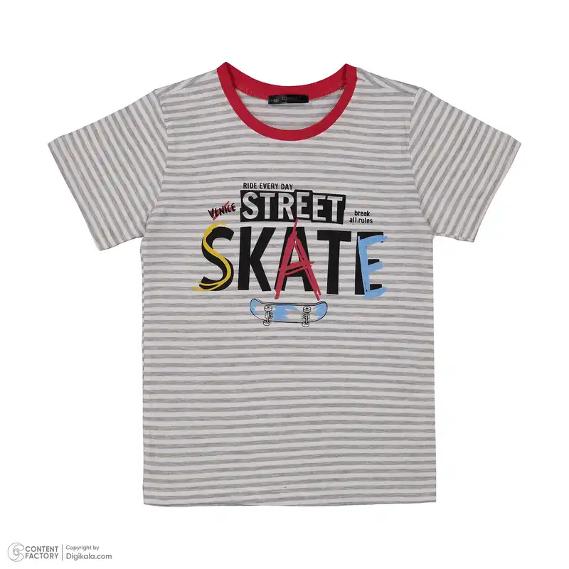 ست تی شرت و شلوارک پسرانه اوزکان مدل ترک 4318313