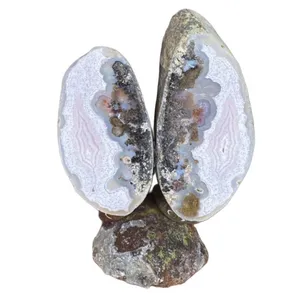 سنگ راف عقیق مدل پولیش مجموعه ۲ عددی